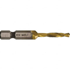 Greenlee - Combination Drill & Tap Sets Minimum Thread Size (mm): M4x0.70 Maximum Thread Size (mm): M4x0.70 - USA Tool & Supply