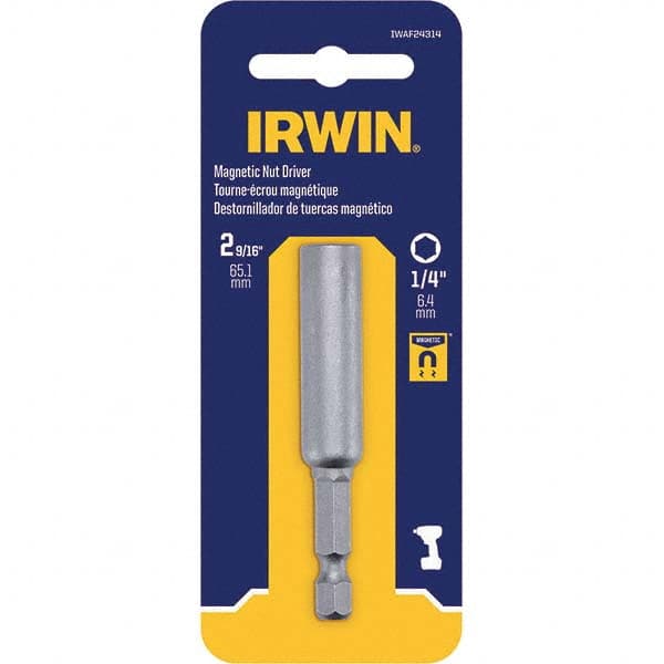 Irwin - Power & Impact Screwdriver Bits & Holders Bit Type: Nut Driver Hex Size (Inch): 1/4 - USA Tool & Supply