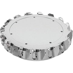 Seco - 12-1/2" Cut Diam, 2-1/2" Arbor Hole, 0.236" Max Depth of Cut, 48° Indexable Chamfer & Angle Face Mill - 16 Inserts, SN.. Insert, Right Hand Cut, 16 Flutes, Through Coolant, Series R220.54 - USA Tool & Supply