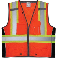 MCR Safety - High Visibility Vests Vest Style: Surveyor's Vest Type: Hi Visibility - USA Tool & Supply