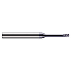 Harvey Tool - 1/64" Diam, 0.022" LOC, 3 Flute Solid Carbide Ball End Mill - Exact Industrial Supply