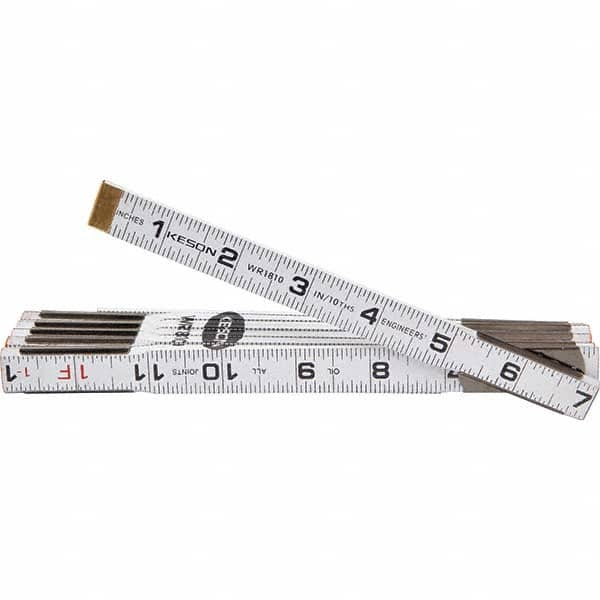 Keson - Folding Rules Overall Length (Feet): 6.00 Graduation (Inch): 1/16 - USA Tool & Supply