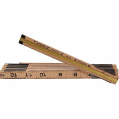 Keson - Folding Rules Overall Length (Feet): 6.00 Graduation (Inch): 1/16 - USA Tool & Supply