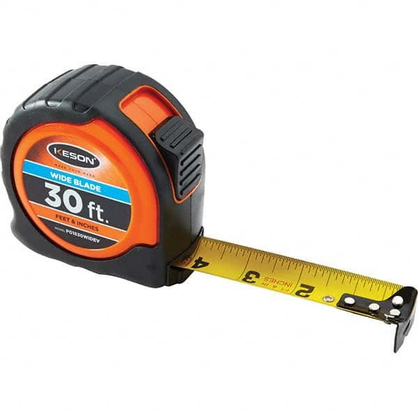 Keson - 30' x 1-3/16" Yellow Blade Tape Measure - USA Tool & Supply