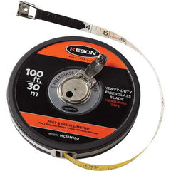 Keson - 100' x 1/2" White Blade Tape Measure - USA Tool & Supply