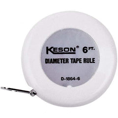 Keson - Diameter Tape Measures Minimum Measurement (Inch): 1/2 Minimum Measurement (Decimal Inch): 0.0010 - USA Tool & Supply