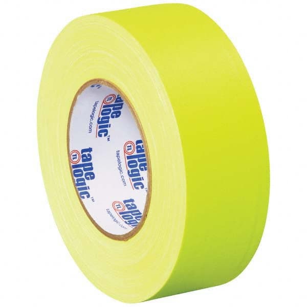 Tape Logic - Pack of (3) 50 Yd Rolls 2" x 11 mil Fluorescent Yellow Rubber Gaffers Tape - USA Tool & Supply