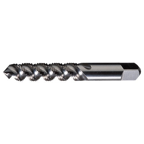 M5x0.8 3 Flute D4 HSS High Helix Plug Chamfer General Purpose High-Spiral Tap- Bright - Exact Industrial Supply