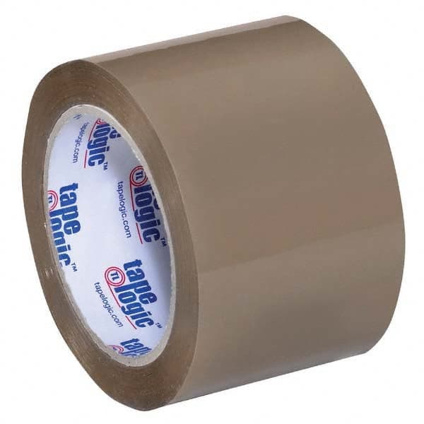 Tape Logic - Pack of (6) 55 Yd Rolls 3" Tan Acrylic Adhesive Packaging Tape - USA Tool & Supply