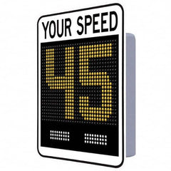 TAPCO - "Your Speed," 42" Wide x 30" High Aluminum Face/Polycarbonate Housing Speed Limit Sign - USA Tool & Supply