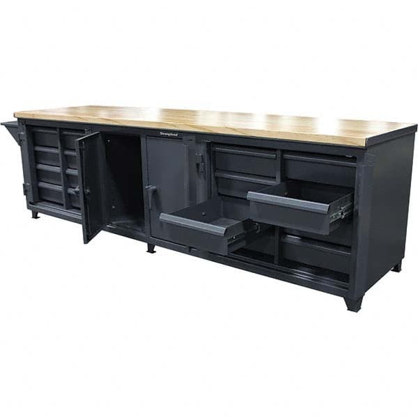 Strong Hold - Stationary Workstations Type: Workbench Cabinet Load Capacity (Lb.): 6,000 - USA Tool & Supply