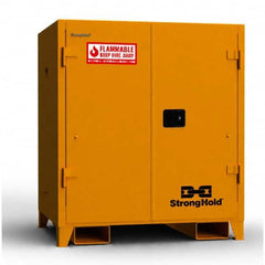 Strong Hold - Safety Cabinets Hazardous Chemical Type: Flammable and Combustible Liquids Color: Yellow - USA Tool & Supply