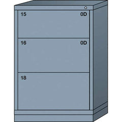 Lyon - 3 Drawer, Standard Counter - Multiple Drawer Access Cabinet - Steel, 30" Wide x 28-1/4" Deep x 44-1/4" High, Dove Gray - USA Tool & Supply