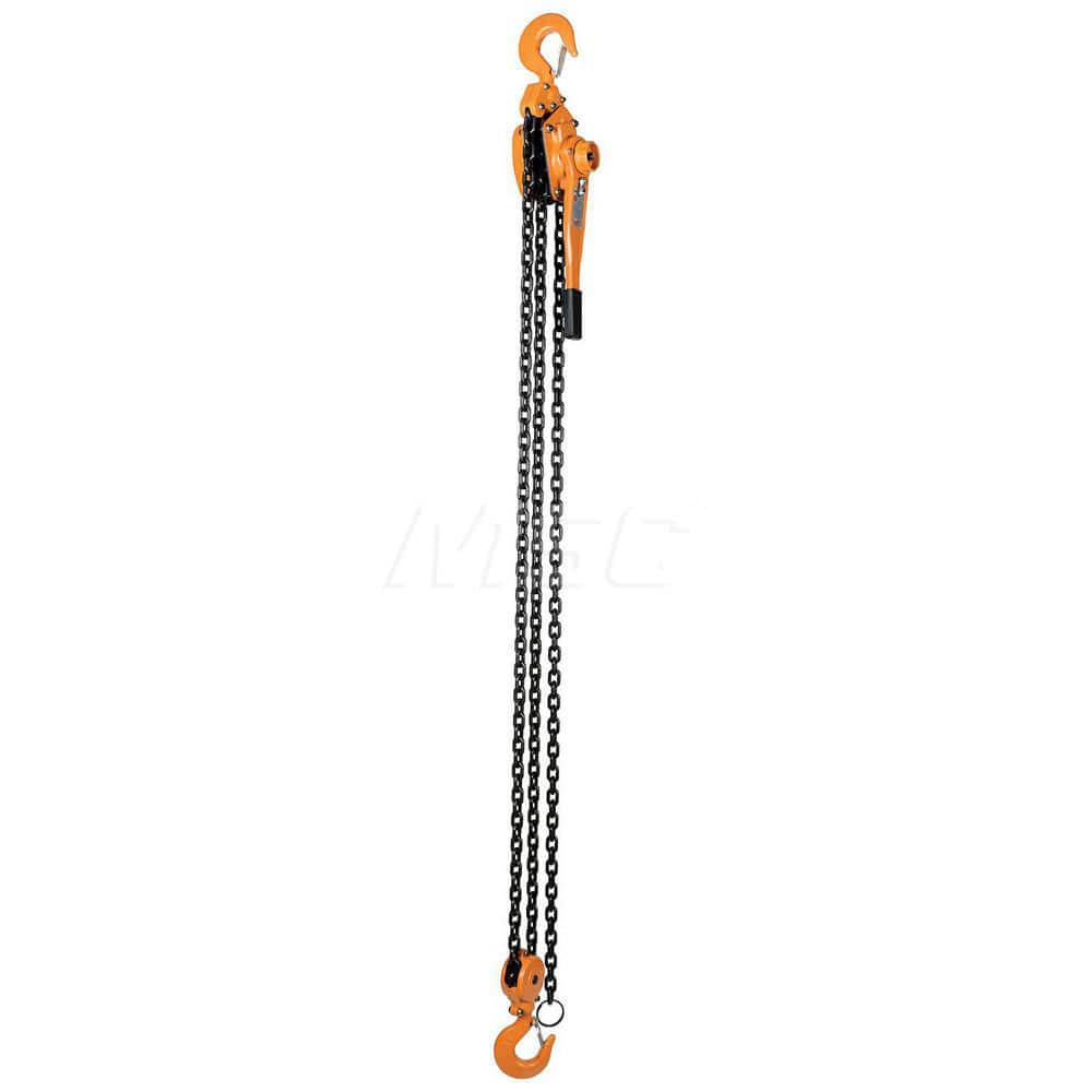 Manual Lever Hoist: 12,000 lb Working Load Limit, 5' Max Lift 75 lb Pull to Lift Load