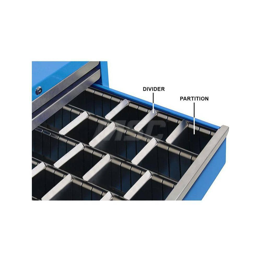 Drawer Divider Layouts; For Drawer Height: 12; Number of Compartments: 16.000; Compartment Sizes: Partition: 12″H x 20″D - Dividers: 7.9″W x 11.4″H; Type: Drawer Dividers; Fractional Height: 12.000000; Drawer Depth (Inch): 21.0000