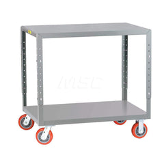 Mobile Work Benches; Bench Type: Mobile Table; Edge Type: Straight; Depth (Inch): 24; Leg Style: Adjustable; Load Capacity (Lb. - 3 Decimals): 3000; Color: Gray; Maximum Height (Inch): 47-1/2; Minimum Height (Inch): 35-1/2; Gauge: 12; Work Bench Material: