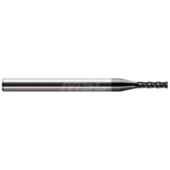 Corner Radius End Mill: 1/4″ Dia, 1-1/4″ LOC, 0.03″ Radius, 4 Flutes, Solid Carbide 4″ OAL, 1″ Shank Dia, Helix, Amorphous Diamond Coated, Corner Radius End, Centercutting