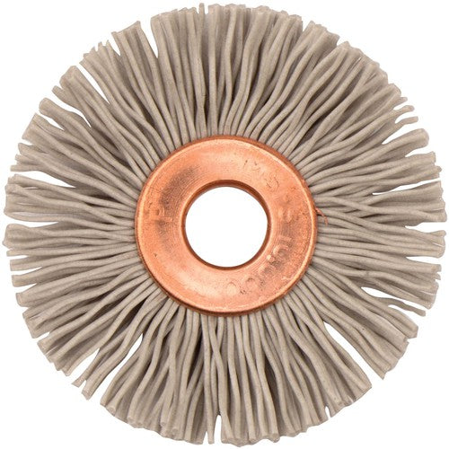 1 3/8″ Diameter-1/4″ Arbor Hole - Abrasive Nylon-Copper Center Straight Nylox Wheel