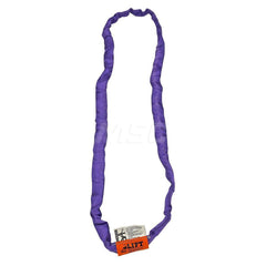 Endless Sling: 20' Long, 2,650 lb Vertical, 2,120 lb Choker, 5,300 lb Basket, Polyester Purple