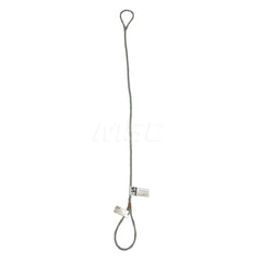 Eye & Eye Sling: 8' Long, 1.2 Ton Vertical Standard Eye, Silver