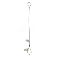 Eye & Eye Sling: 4' Long, 2.4 Ton Vertical Large Eye, Silver