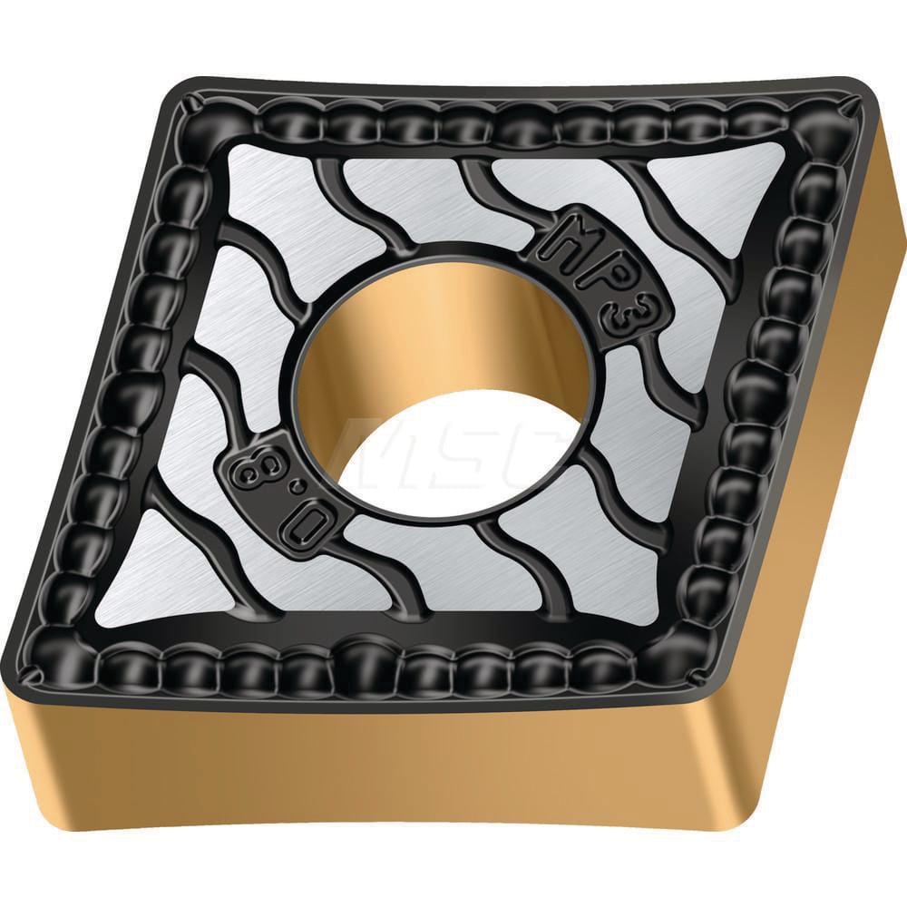 Turning Insert:  CNMG322-MP3 WPP10G,  Solid Carbide TiCN, Al2O3 & TiN Finish,  Neutral,  0.3810″ Long,  3/8″ Inscribed Circle,  0.0310″ Corner Radius,  80.0 &deg N/A Diamond,  Series  CNMG