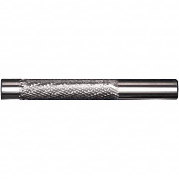 Precision Twist Drill - 1/8" Cut Diam, 1/8" Shank Diam, Carbide Double Cut Cylinder Burr with Pilot - USA Tool & Supply