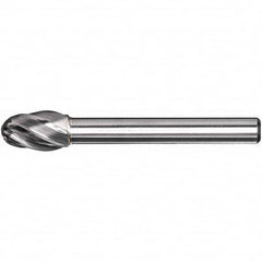 Precision Twist Drill - 1/2" Cut Diam, 1/4" Shank Diam, Carbide Aluma Cut Oval Burr - USA Tool & Supply
