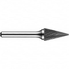 Precision Twist Drill - 5/8" Cut Diam, 1/4" Shank Diam, Carbide Double Cut Cone Burr - USA Tool & Supply