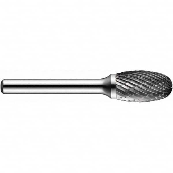Precision Twist Drill - 1/4" Cut Diam, 1/4" Shank Diam, Carbide Double Cut Ball Burr - USA Tool & Supply