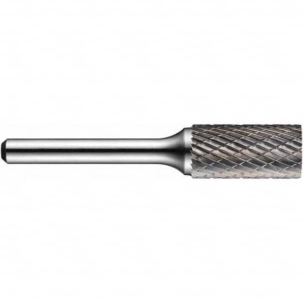 Precision Twist Drill - 3/8" Cut Diam, 1/4" Shank Diam, Carbide Double Cut Cylinder Burr - USA Tool & Supply