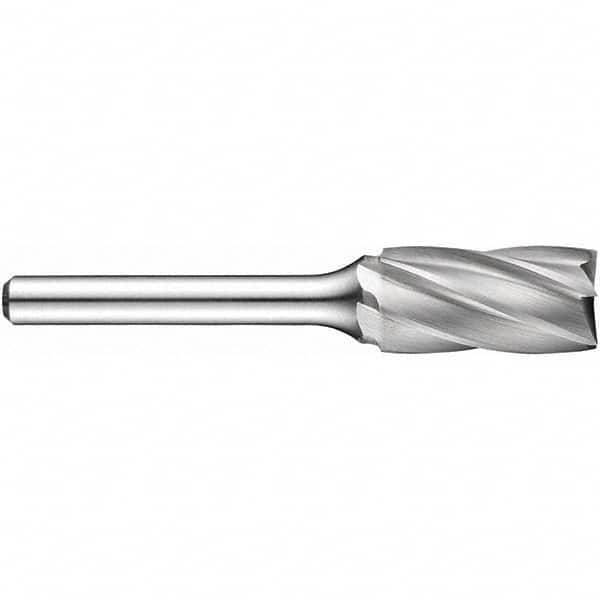 Precision Twist Drill - 1/4" Cut Diam, 1/4" Shank Diam, Carbide Aluma Cut Cylinder Burr with End Cut - USA Tool & Supply