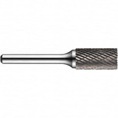 Precision Twist Drill - 1/2" Cut Diam, 1/4" Shank Diam, Carbide Double Cut Ball Burr - USA Tool & Supply