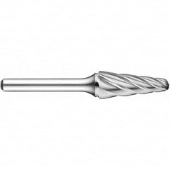 Precision Twist Drill - 3/8" Cut Diam, 1/4" Shank Diam, Carbide Aluma Cut Conical Radius End Burr - USA Tool & Supply