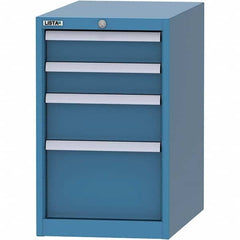 LISTA - 4 Drawer, 45 Compartment Bright Blue Steel Modular Storage Cabinet - USA Tool & Supply