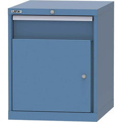 LISTA - 1 Drawer, 99 Compartment Bright Blue Steel Modular Storage Cabinet - USA Tool & Supply