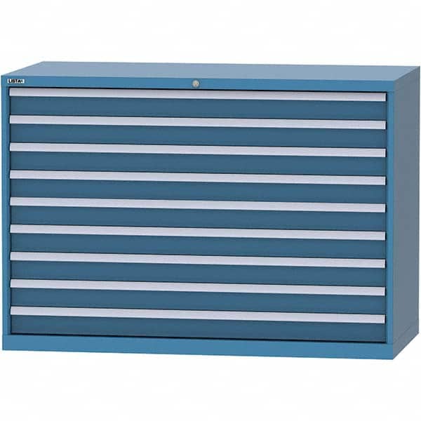 LISTA - 9 Drawer, 84 Compartment Red Steel Modular Storage Cabinet - USA Tool & Supply