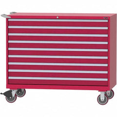 LISTA - 9 Drawer, 84 Compartment Bright Blue Steel Modular Storage Cabinet - USA Tool & Supply
