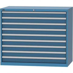 LISTA - 9 Drawer, 99 Compartment Red Steel Modular Storage Cabinet - USA Tool & Supply