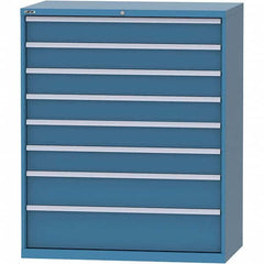 LISTA - 8 Drawer, 159 Compartment Bright Blue Steel Modular Storage Cabinet - USA Tool & Supply