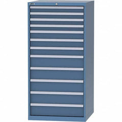 LISTA - 12 Drawer, 124 Compartment Bright Blue Steel Modular Storage Cabinet - USA Tool & Supply