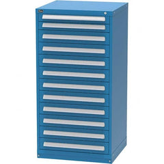 Vidmar - 12 Drawer Bright Blue Steel Modular Storage Cabinet - USA Tool & Supply