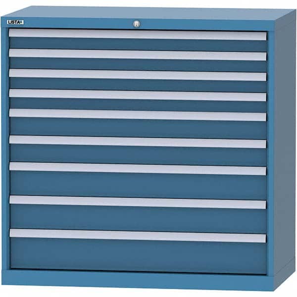 LISTA - 9 Drawer, 84 Compartment Red Steel Modular Storage Cabinet - USA Tool & Supply