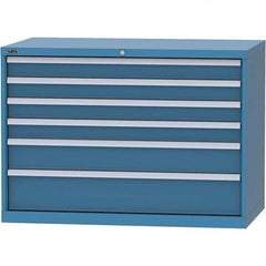 LISTA - 6 Drawer, 99 Compartment Red Steel Modular Storage Cabinet - USA Tool & Supply