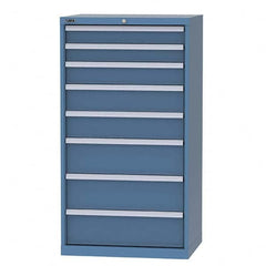 LISTA - 13 Drawer, 124 Compartment Bright Blue Steel Modular Storage Cabinet - USA Tool & Supply