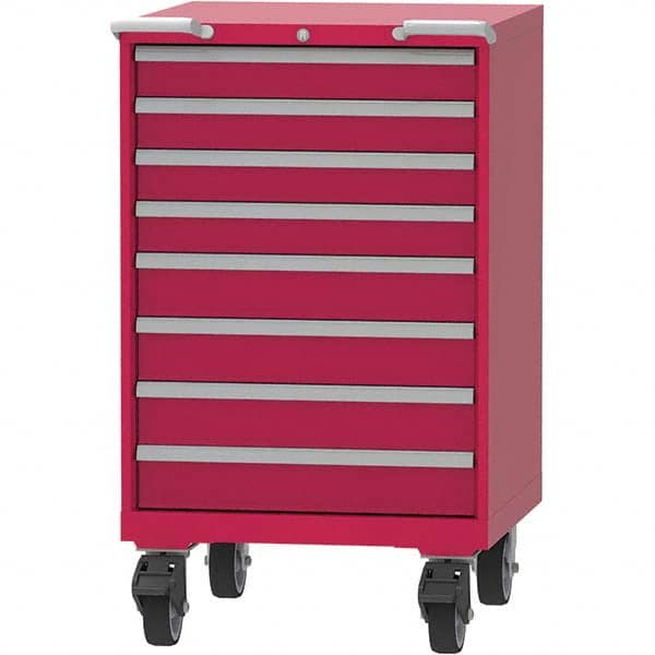 LISTA - 8 Drawer, 45 Compartment Red Steel Modular Storage Cabinet - USA Tool & Supply