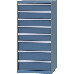 LISTA - 8 Drawer, 45 Compartment Bright Blue Steel Modular Storage Cabinet - USA Tool & Supply