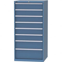 LISTA - 8 Drawer, 45 Compartment Bright Blue Steel Modular Storage Cabinet - USA Tool & Supply