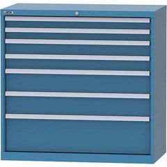 LISTA - 7 Drawer, 84 Compartment Red Steel Modular Storage Cabinet - USA Tool & Supply