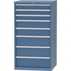 LISTA - 8 Drawer, 45 Compartment Bright Blue Steel Modular Storage Cabinet - USA Tool & Supply